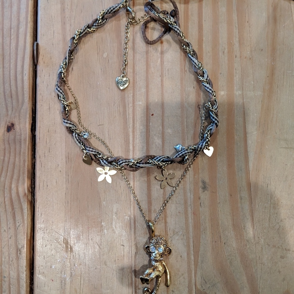 Betsey Johnson Monkey Necklace